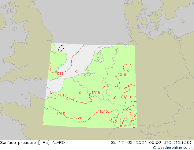 Luchtdruk (Grond) ALARO za 17.08.2024 00 UTC