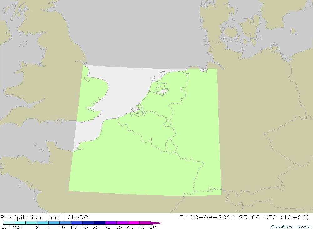 Neerslag ALARO vr 20.09.2024 00 UTC