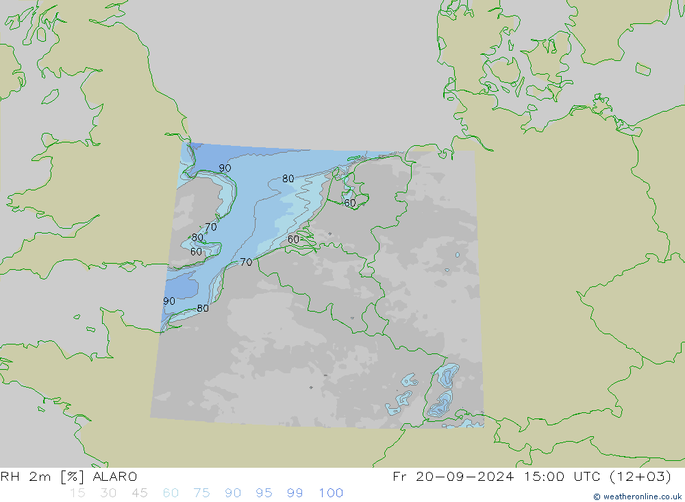 RH 2m ALARO Fr 20.09.2024 15 UTC