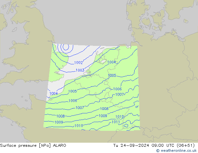 pressão do solo ALARO Ter 24.09.2024 09 UTC