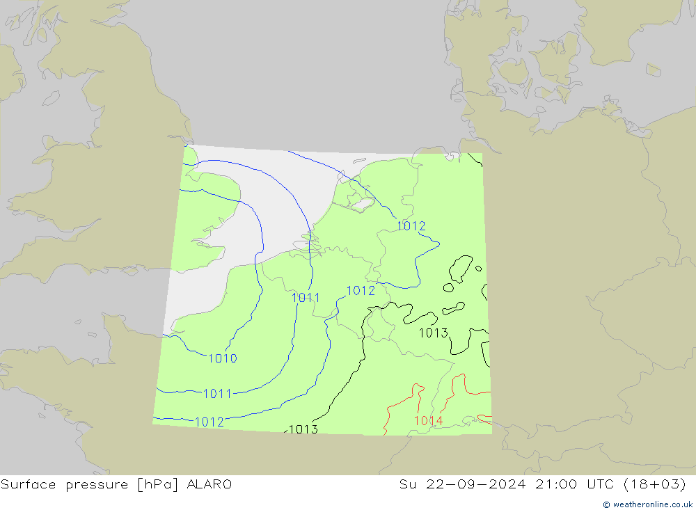 Yer basıncı ALARO Paz 22.09.2024 21 UTC