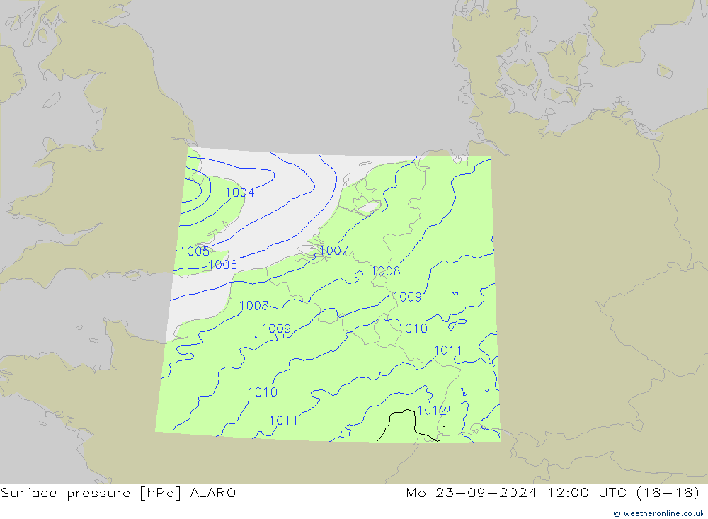 Bodendruck ALARO Mo 23.09.2024 12 UTC