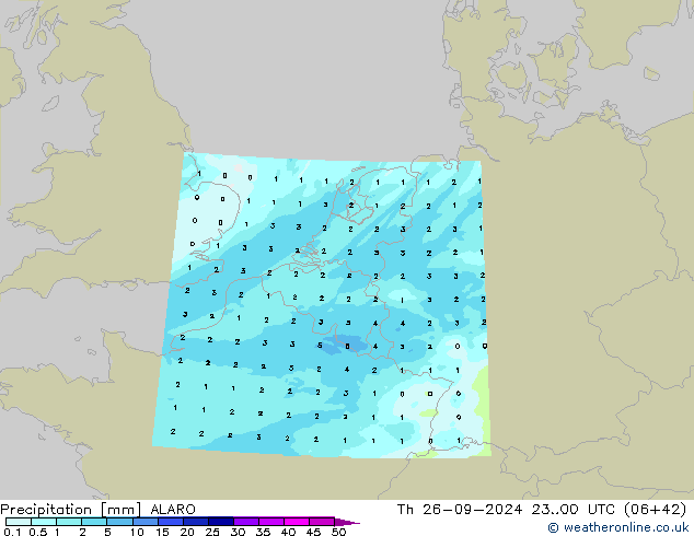 Precipitación ALARO jue 26.09.2024 00 UTC