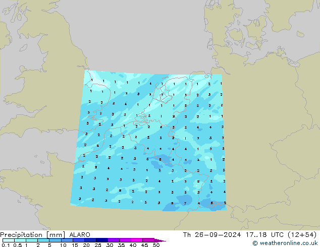 Precipitation ALARO Th 26.09.2024 18 UTC