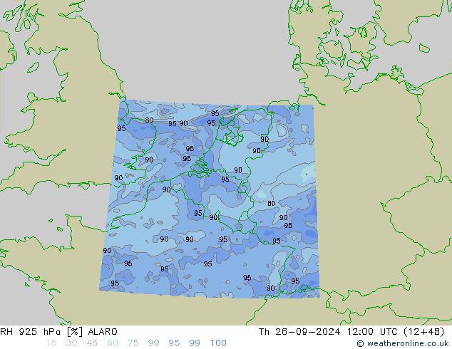 RV 925 hPa ALARO do 26.09.2024 12 UTC