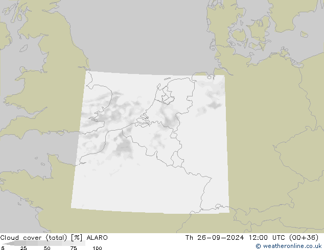 Wolken (gesamt) ALARO Do 26.09.2024 12 UTC