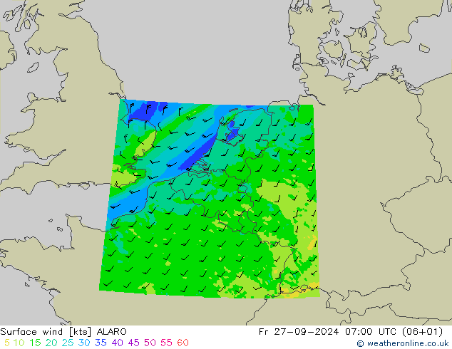 风 10 米 ALARO 星期五 27.09.2024 07 UTC