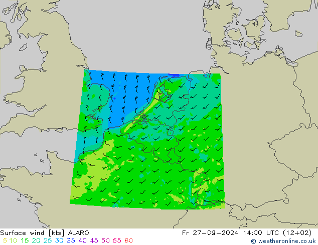 风 10 米 ALARO 星期五 27.09.2024 14 UTC