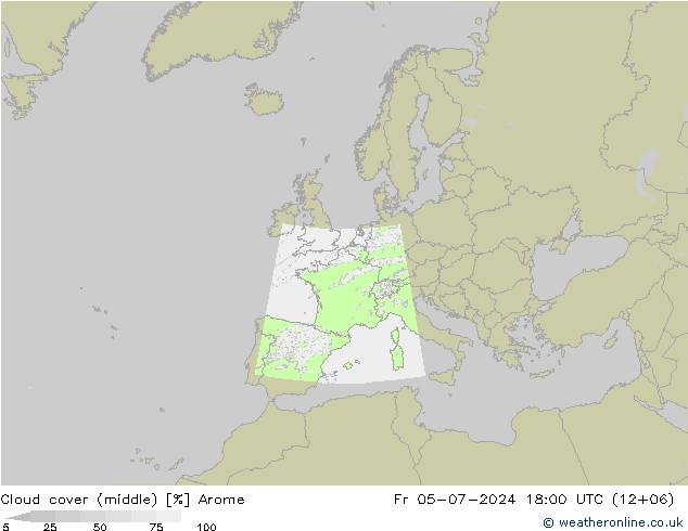 Bewolking (Middelb.) Arome vr 05.07.2024 18 UTC