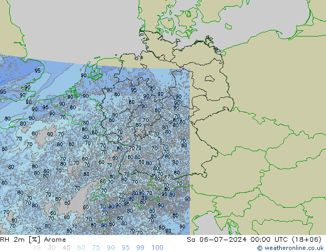 RV 2m Arome za 06.07.2024 00 UTC