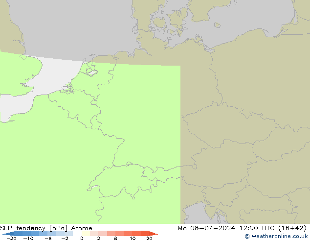 变压 Arome 星期一 08.07.2024 12 UTC