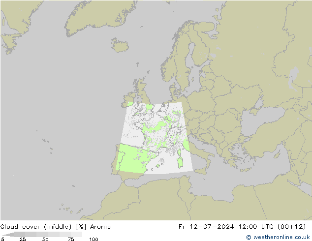云 (中) Arome 星期五 12.07.2024 12 UTC