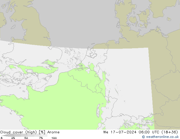 云 (中) Arome 星期三 17.07.2024 06 UTC