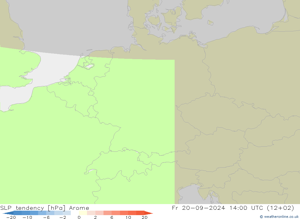 Drucktendenz Arome Fr 20.09.2024 14 UTC