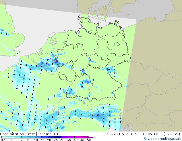 opad Arome 01 czw. 02.05.2024 15 UTC