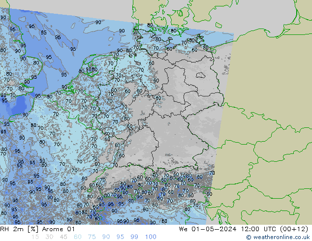 RH 2m Arome 01  01.05.2024 12 UTC