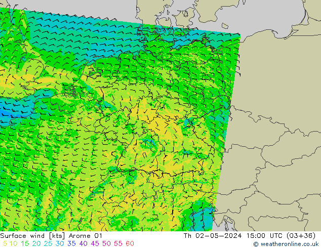 Bodenwind Arome 01 Do 02.05.2024 15 UTC