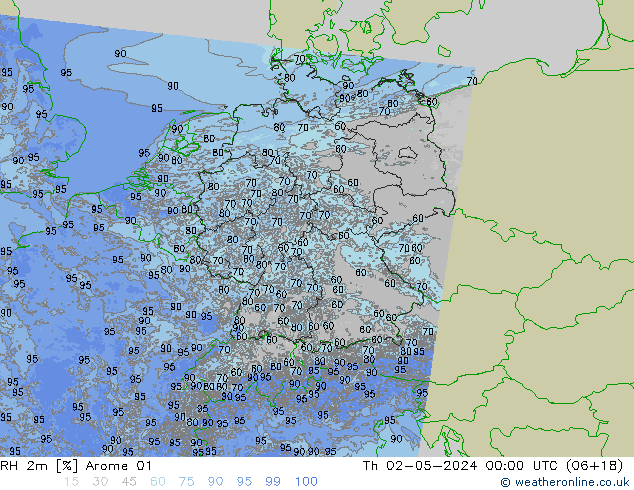 RH 2m Arome 01  02.05.2024 00 UTC