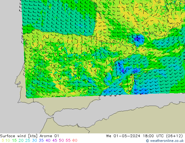  10 m Arome 01  01.05.2024 18 UTC