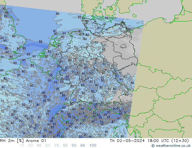 RH 2m Arome 01  02.05.2024 18 UTC