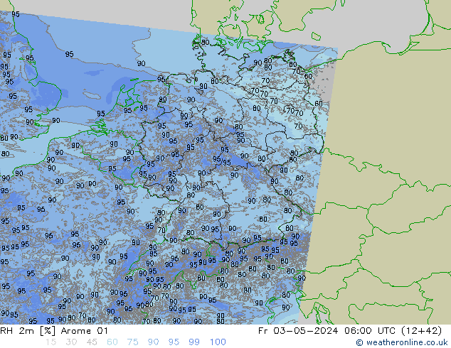 RH 2m Arome 01 pt. 03.05.2024 06 UTC