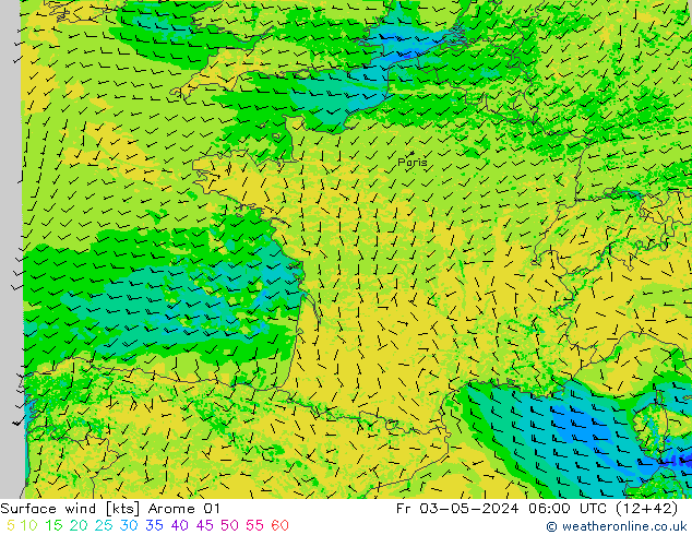  10 m Arome 01  03.05.2024 06 UTC