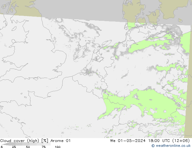 Wolken (hohe) Arome 01 Mi 01.05.2024 18 UTC
