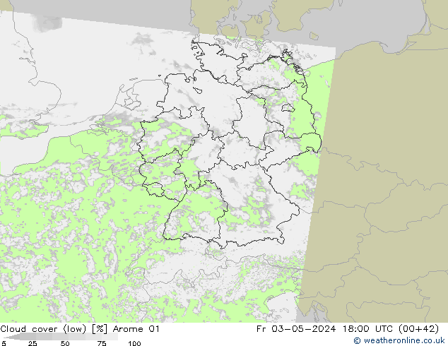 zachmurzenie (niskie) Arome 01 pt. 03.05.2024 18 UTC