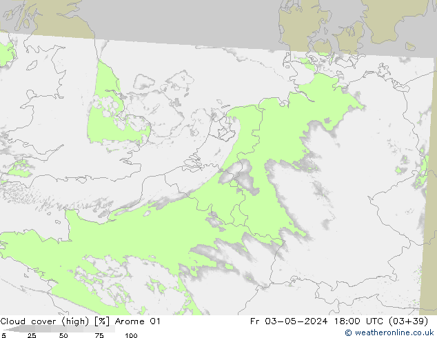 Wolken (hohe) Arome 01 Fr 03.05.2024 18 UTC