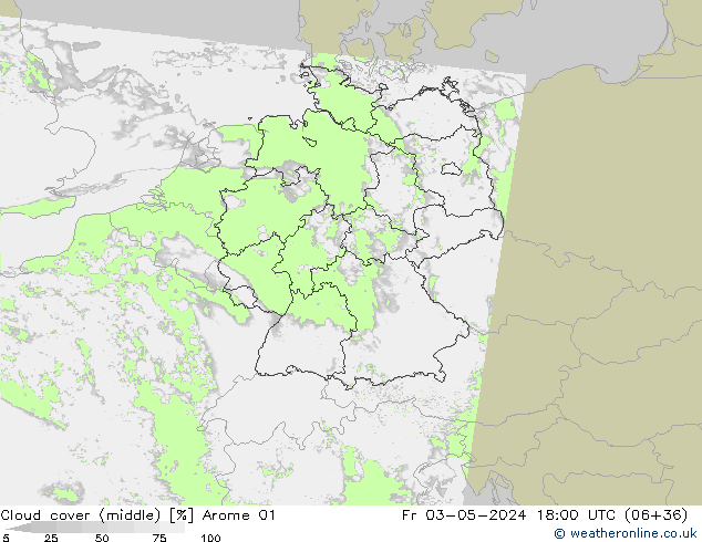 Bewolking (Middelb.) Arome 01 vr 03.05.2024 18 UTC