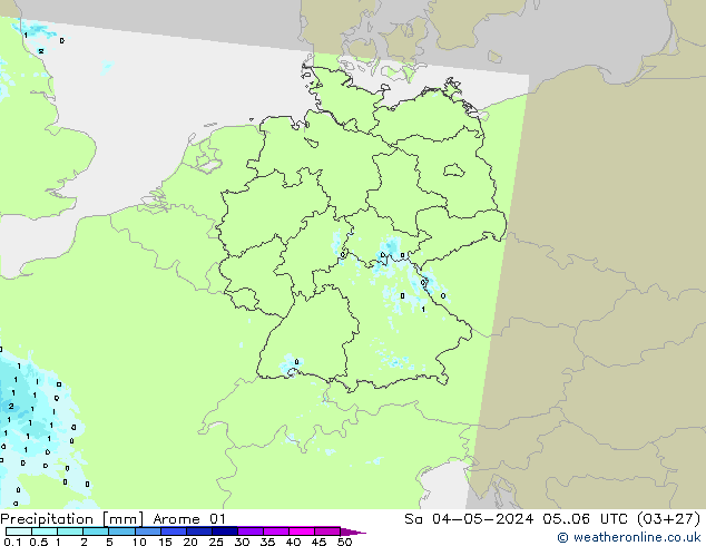Precipitation Arome 01 Sa 04.05.2024 06 UTC
