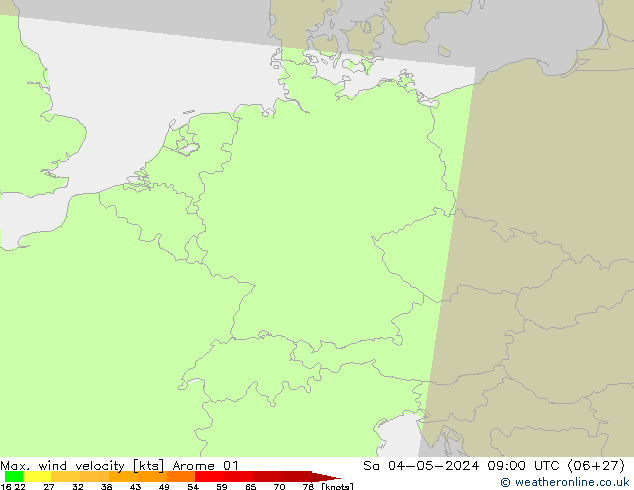 Windböen Arome 01 Sa 04.05.2024 09 UTC