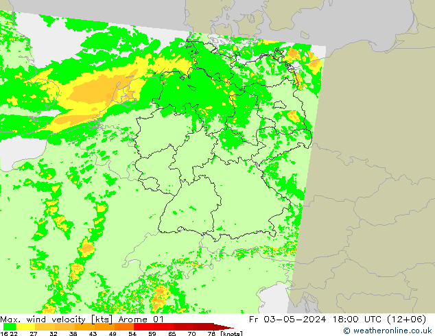 Windböen Arome 01 Fr 03.05.2024 18 UTC