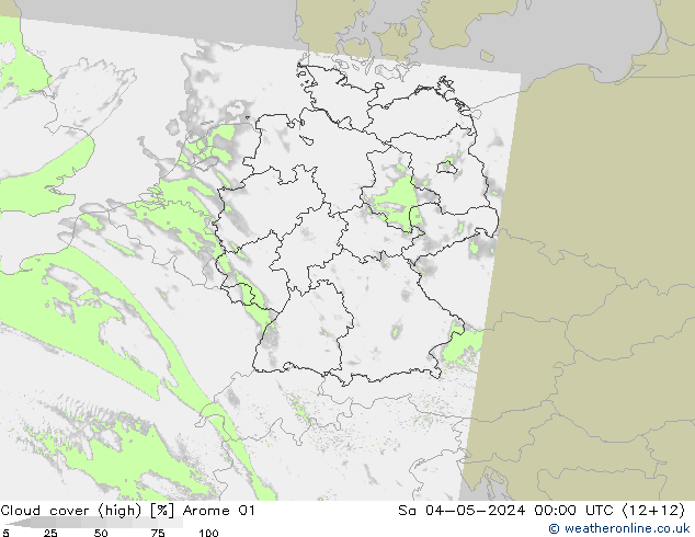 Nubi alte Arome 01 sab 04.05.2024 00 UTC