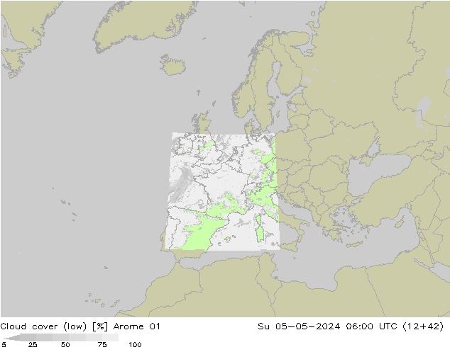 облака (низкий) Arome 01 Вс 05.05.2024 06 UTC