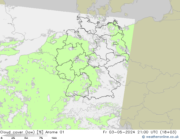 云 (低) Arome 01 星期五 03.05.2024 21 UTC