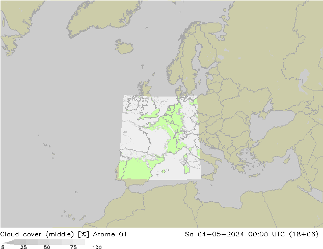 oblačnosti uprostřed Arome 01 So 04.05.2024 00 UTC