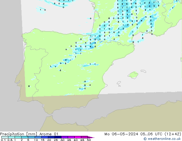 Precipitation Arome 01 Mo 06.05.2024 06 UTC