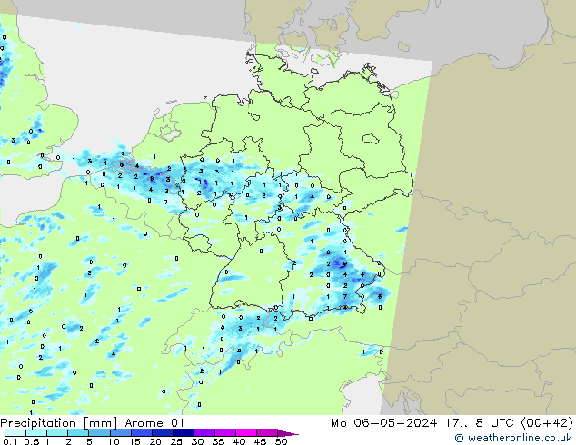 Precipitazione Arome 01 lun 06.05.2024 18 UTC