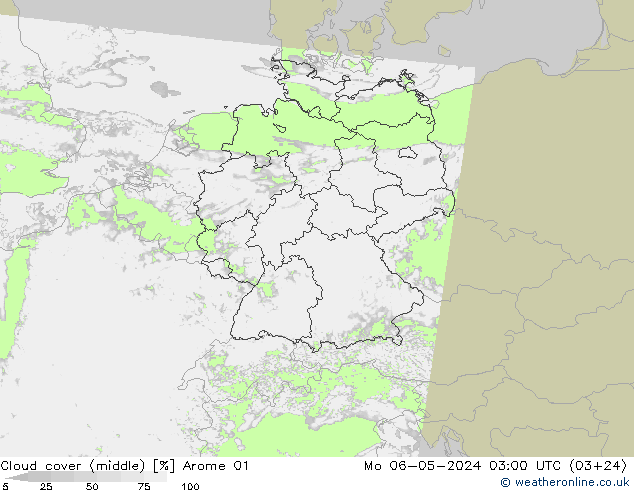 Bewolking (Middelb.) Arome 01 ma 06.05.2024 03 UTC