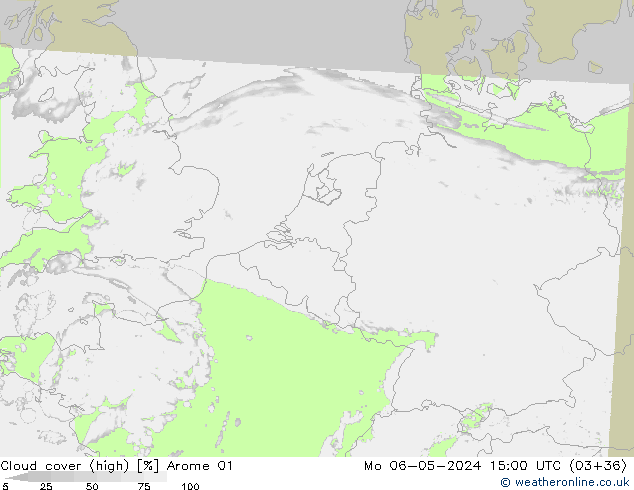 nuvens (high) Arome 01 Seg 06.05.2024 15 UTC