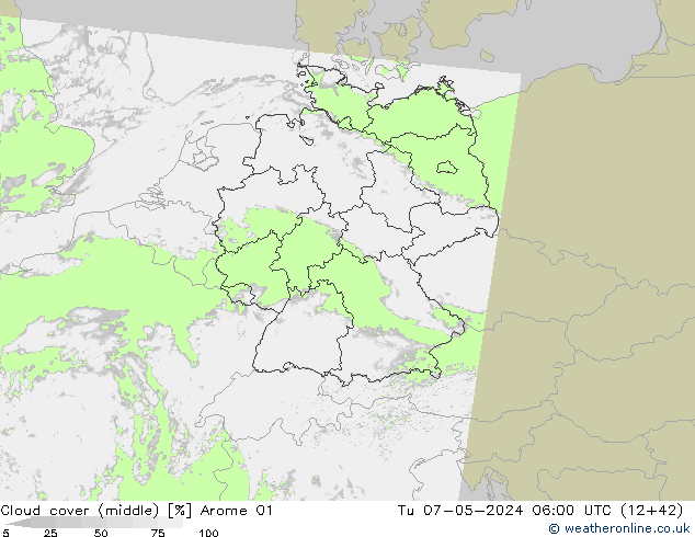 Bewolking (Middelb.) Arome 01 di 07.05.2024 06 UTC