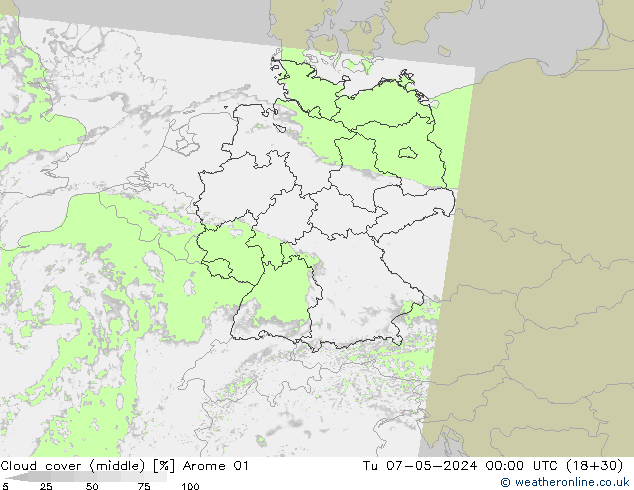 Bewolking (Middelb.) Arome 01 di 07.05.2024 00 UTC