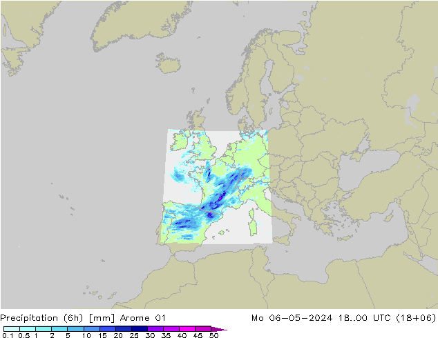 opad (6h) Arome 01 pon. 06.05.2024 00 UTC