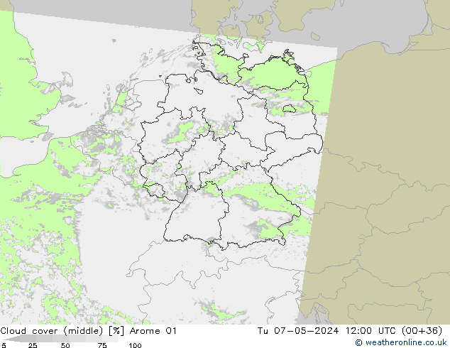 облака (средний) Arome 01 вт 07.05.2024 12 UTC