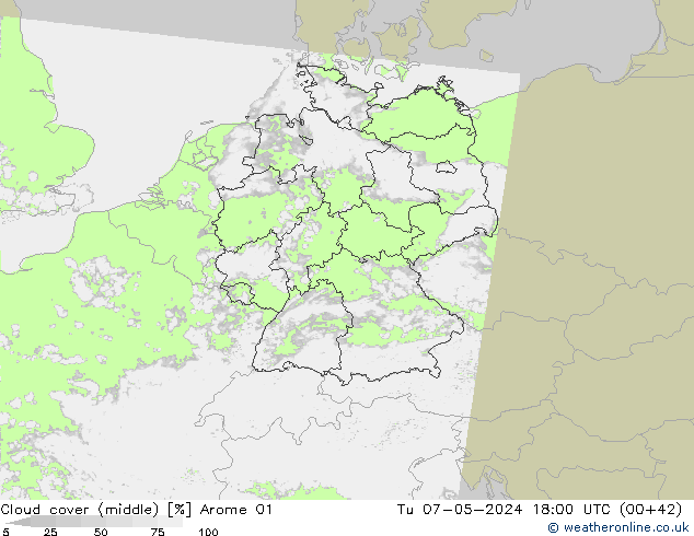 Nubi medie Arome 01 mar 07.05.2024 18 UTC