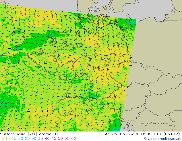 Surface wind Arome 01 Mo 06.05.2024 15 UTC