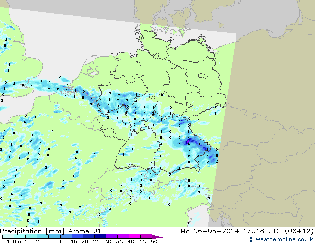 Niederschlag Arome 01 Mo 06.05.2024 18 UTC