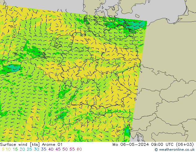  10 m Arome 01  06.05.2024 09 UTC