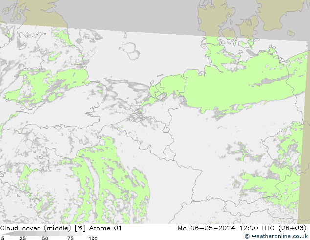 Nubi medie Arome 01 lun 06.05.2024 12 UTC